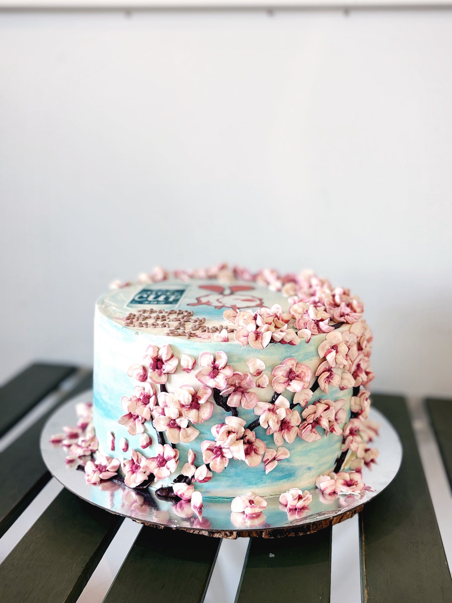 Cherry Blossom buttercream cake