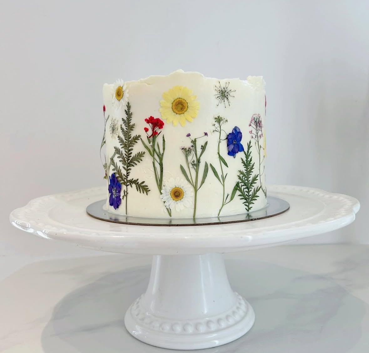 Rustic Bloom buttercream cake