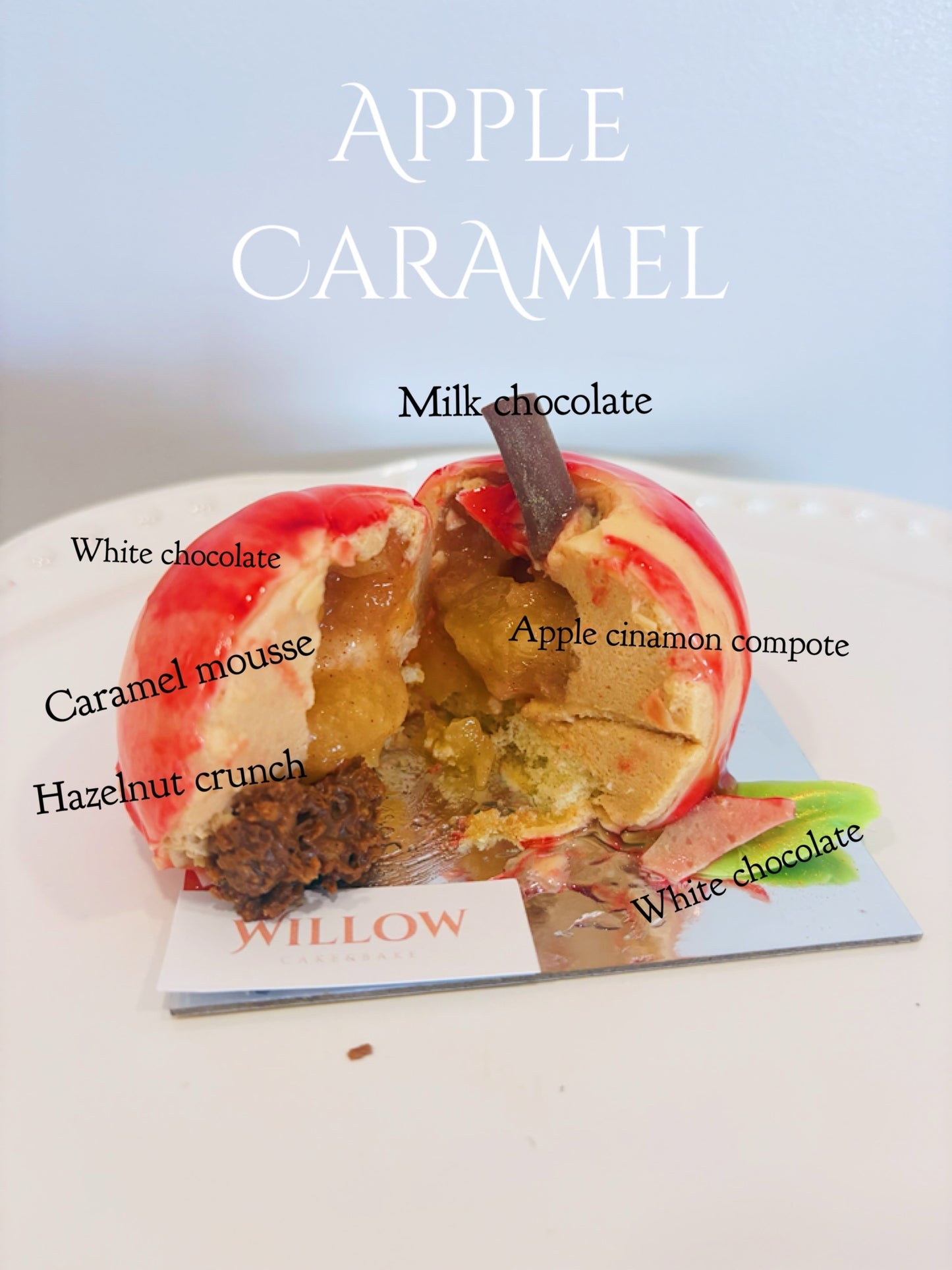 Apple Caramel Mousse Cake