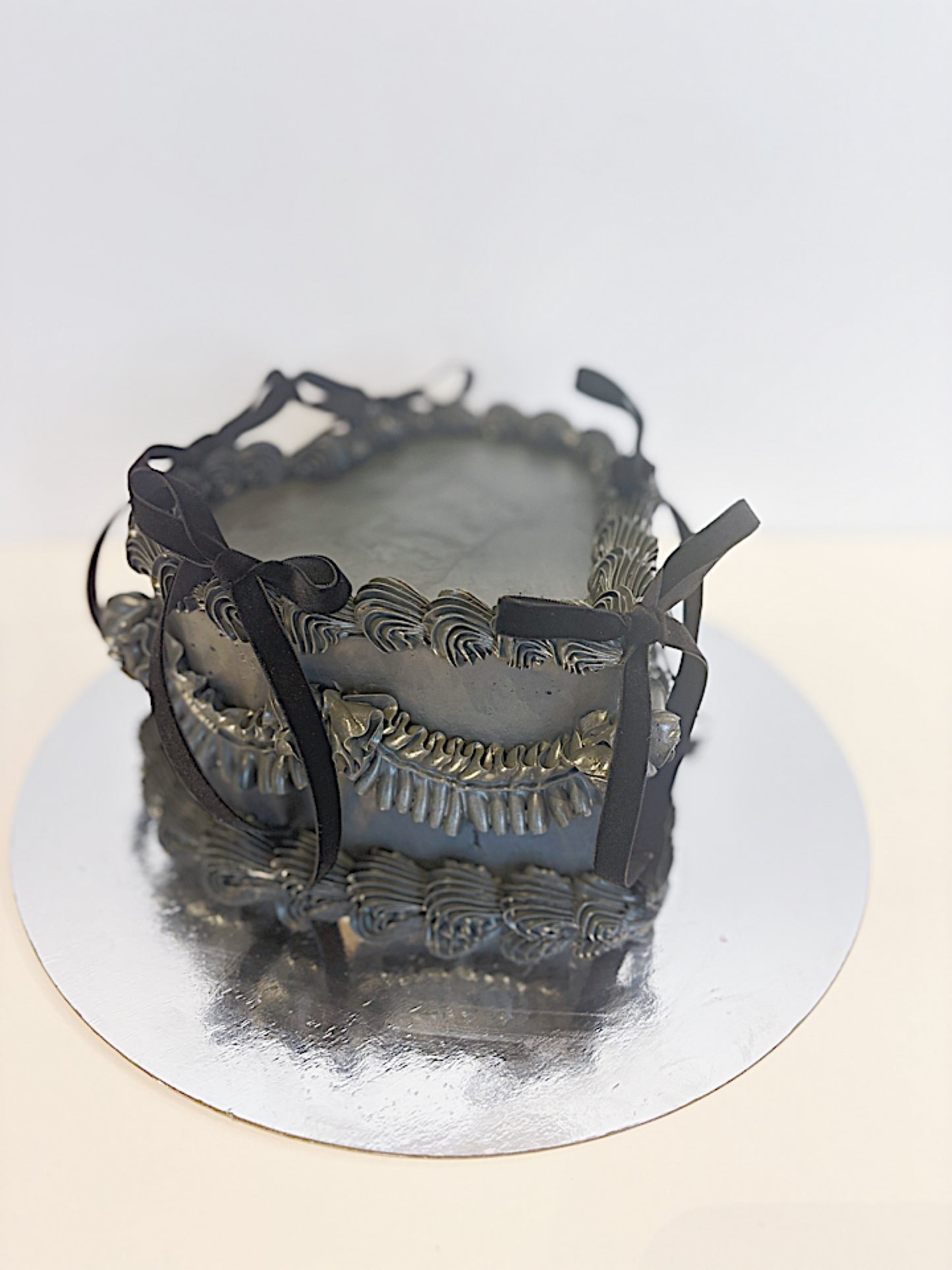 1-2. Halloween cake : Black Heart cake