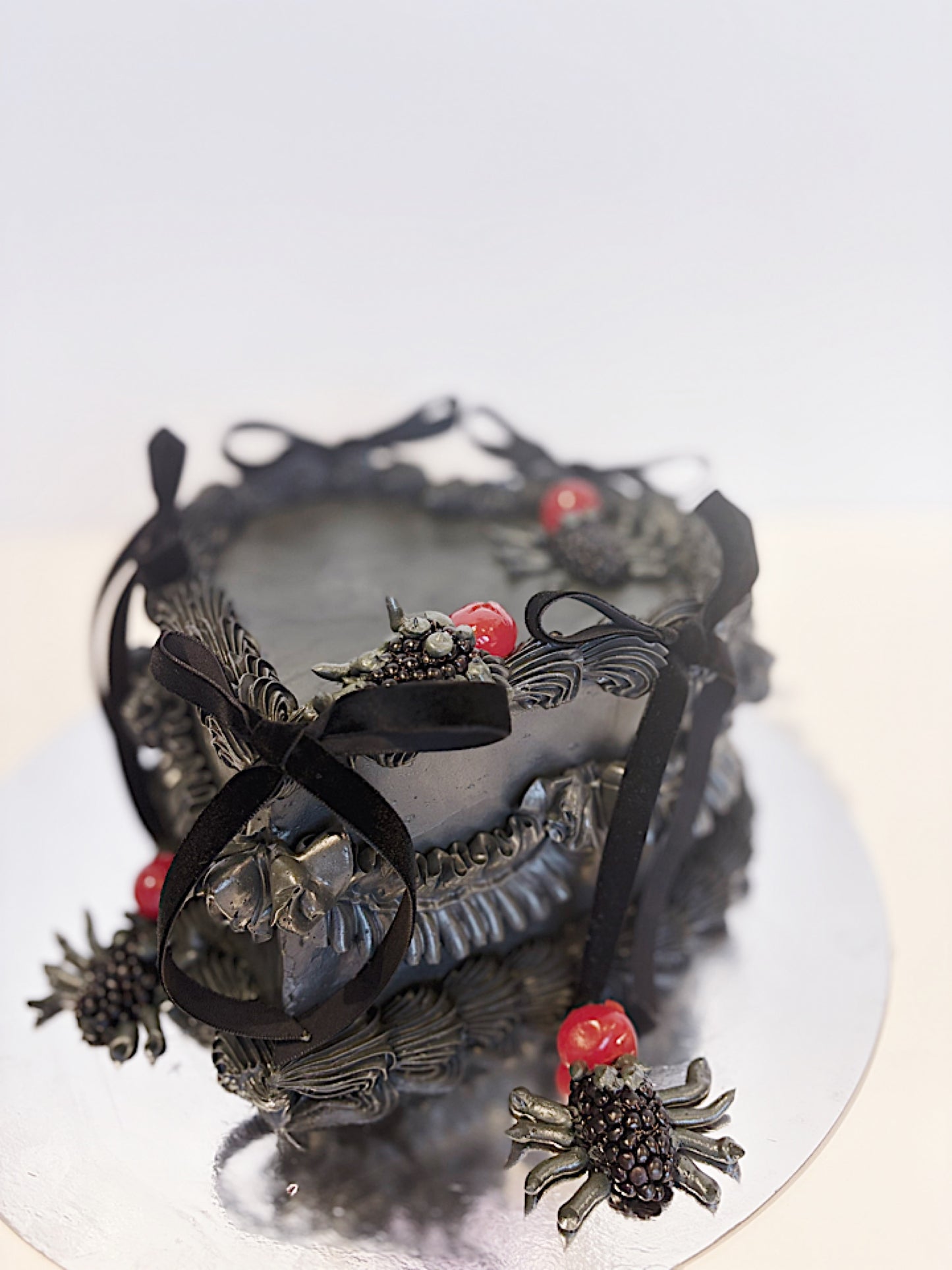 1-2. Halloween cake : Black Heart cake