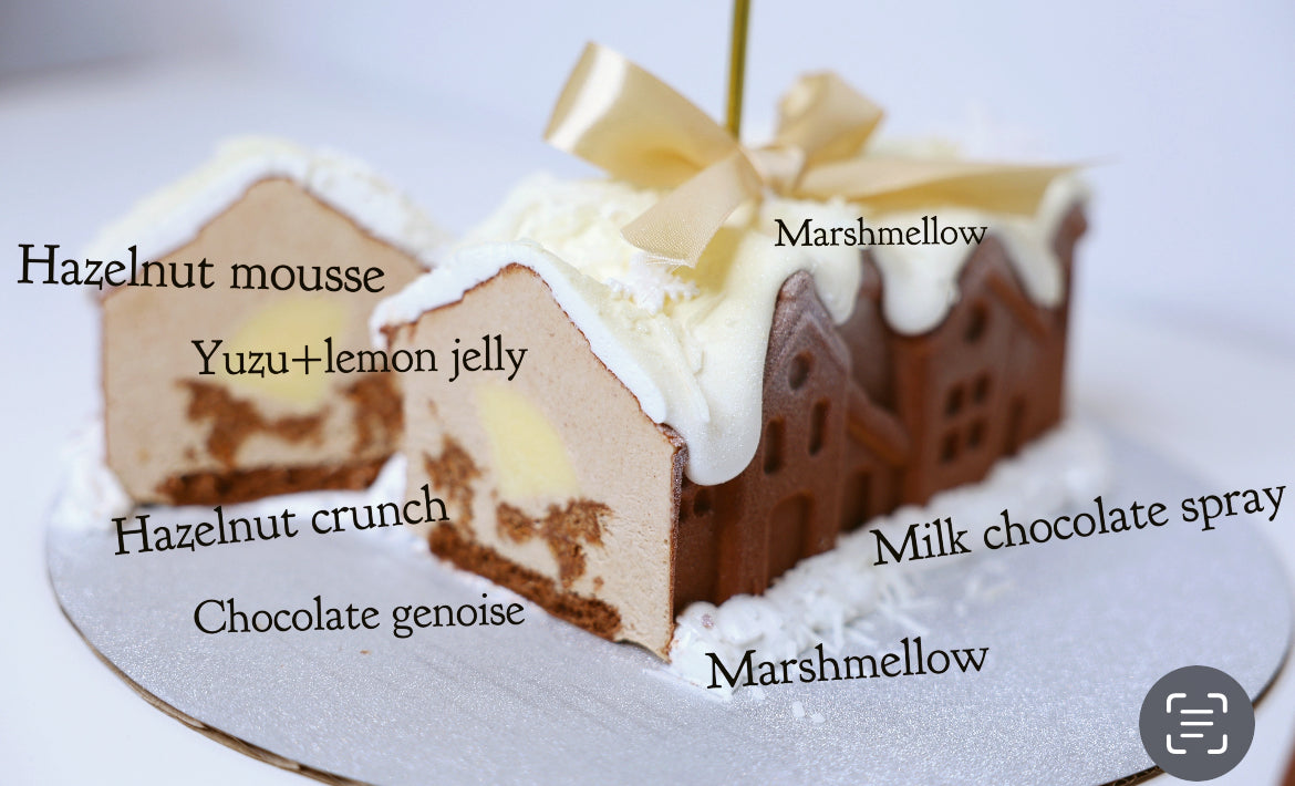 Winter Village mousse cake