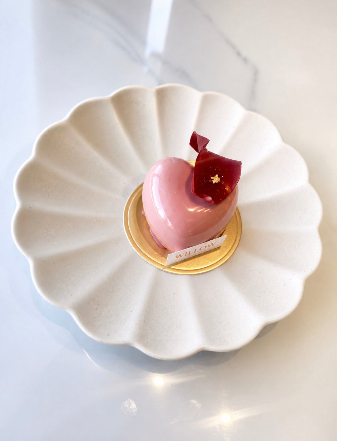 Pink Heart Mousse cake
