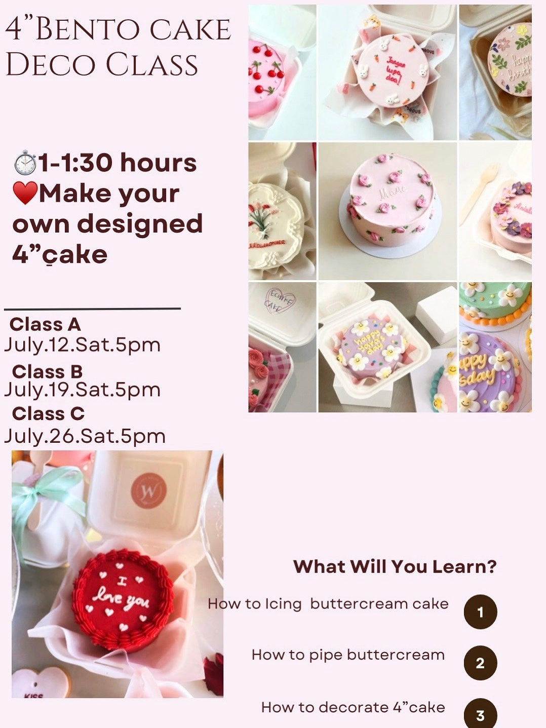 2-1. Baking Class : Bento Cake Workshop