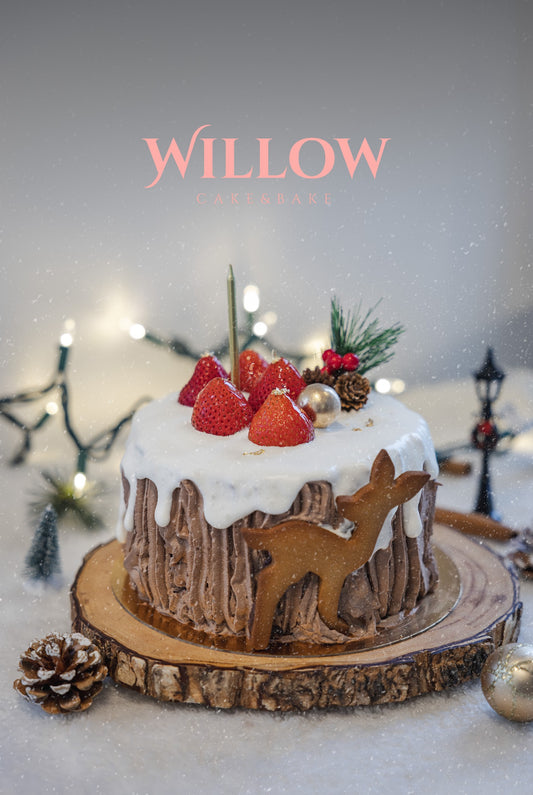 1-2. Christmas Cake : 6-inch Strawberry Chocolate cream shortcake