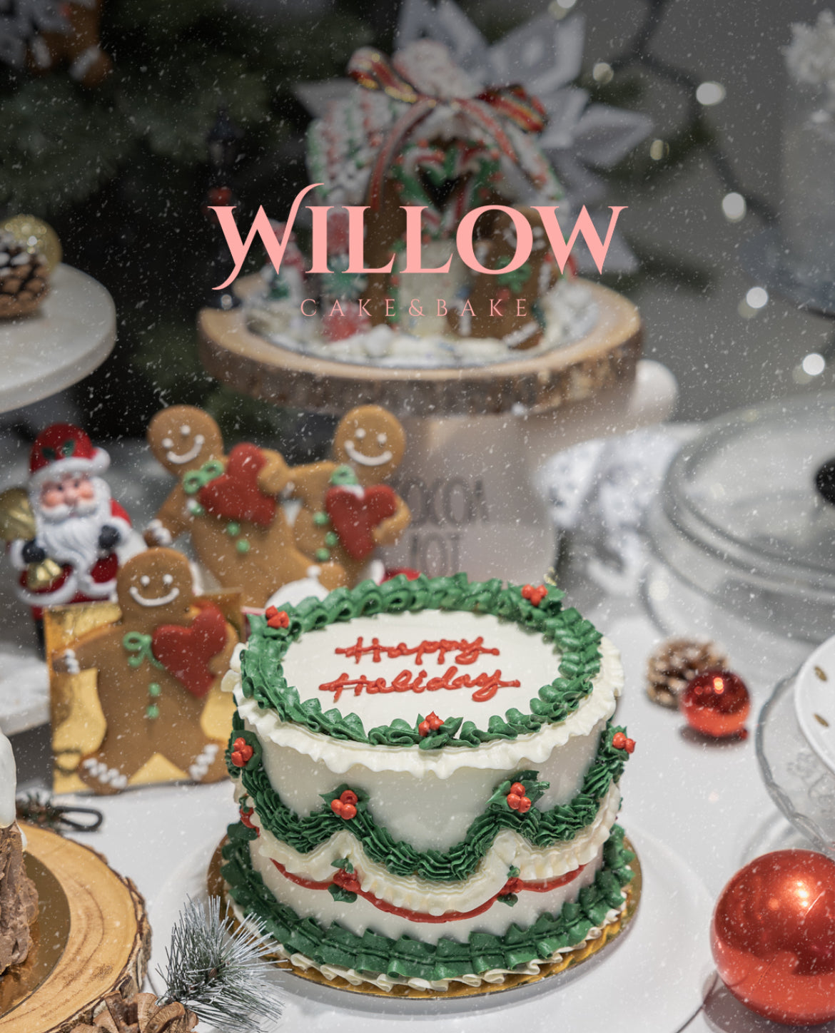 1-3. Christmas Cake : 6-inch Vintage buttercream cake