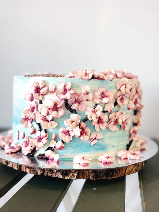 Cherry Blossom buttercream cake