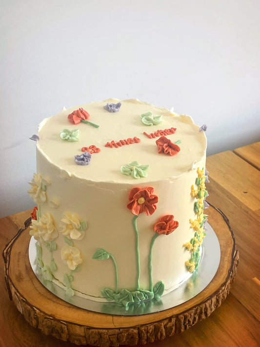 Antique Flower butttercream cake