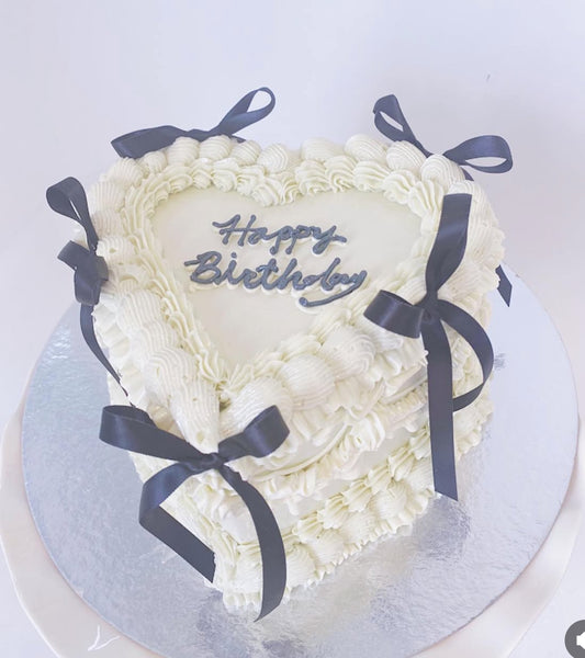 Heart Cake with Ribbon