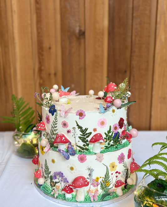 Fairy Tale Garden Buttercream cake