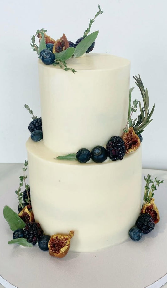 Berry & Fig Elegance Two-tiered buttercream cake