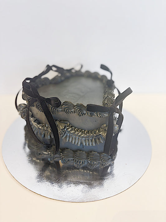 1-2. Halloween cake : Black Heart cake