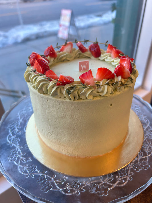 6-inch Matcha Strawberry shortcake