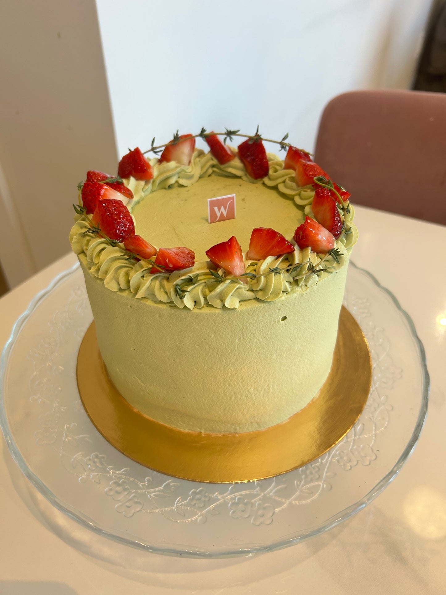 6-inch Matcha Strawberry shortcake