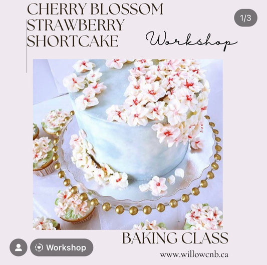 Baking class : Cherry Blossom strawberry shortcake making