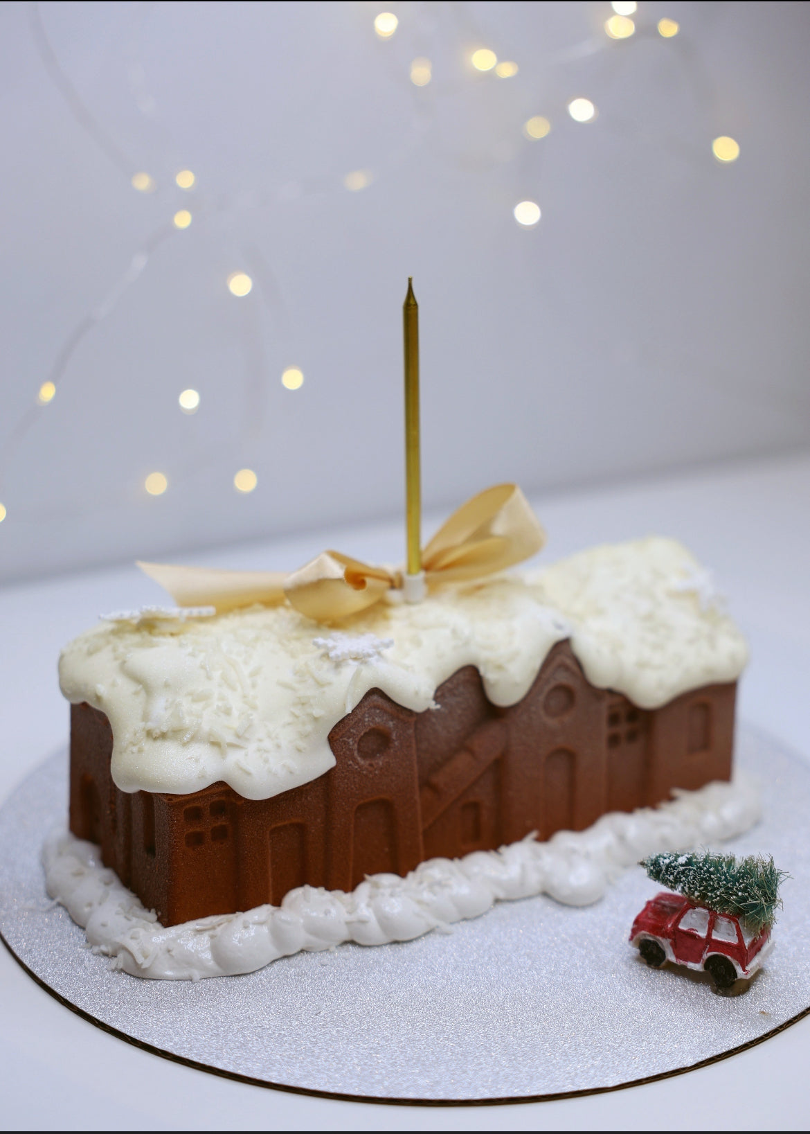 Winter Village mousse cake