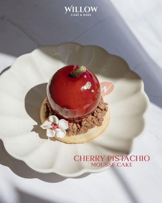 Cherry Pistachio Mousse cake