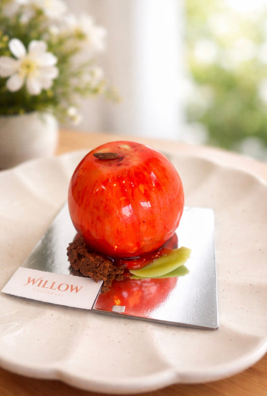 Apple Caramel Mousse Cake