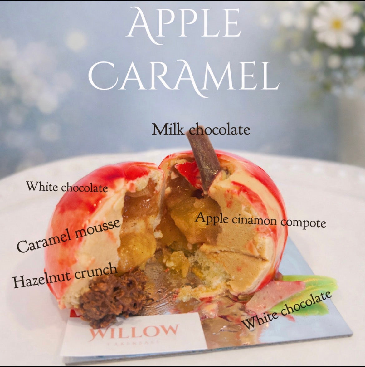 Apple Caramel Mousse Cake