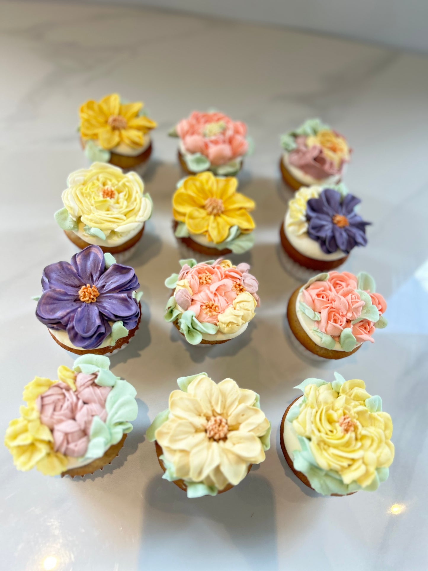 Buttercream Flower cupcakes