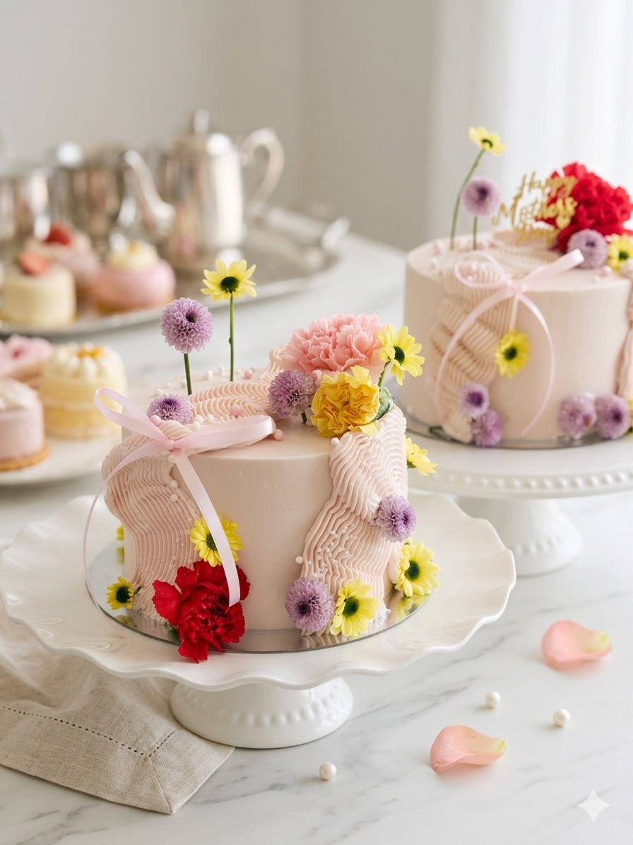 1-1. Mother’s Day cake : Blooming Love cake