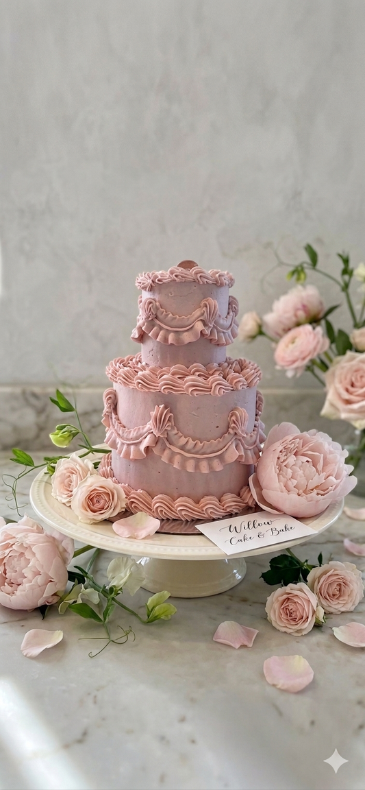 2-Tiered buttercream cake