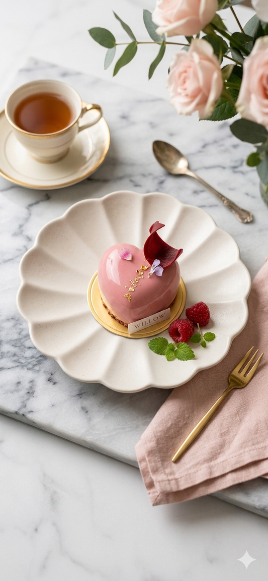 Pink Heart Mousse cake